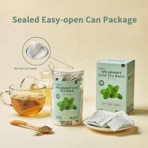 Lynginya Spearmint Tea, 60 Tea Bags - Premium Spearmint Leaves - Natural Herbal Tea - Refreshing & Minty - No Sugar & No Caffeine